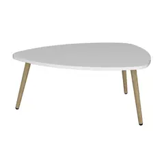FMFURNITURE - Mesa De Centro - Blanco 31.5x74.1x61.5 cm