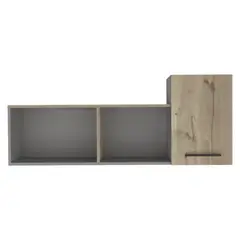 FMFURNITURE - Biblioteca De Muro 1 Puerta Fm-040C - Café Claro