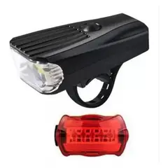 GENERICO - Set Luz Bicicleta Delantera Y Trasera Cob Y Led