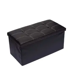 SOHOGAR - Banco baúl otomano plegable de ecocuero