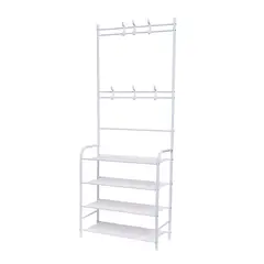 SOHOGAR - Estante multifuncional perchero zapatero organizador de ropa