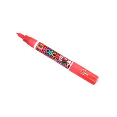 MITSUBISHI - Lapiz Posca Pc-1m Rojo Glitter Punta Fina 07mm Japones