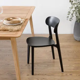 AMOBLE - Silla Parro Negra Amoblé