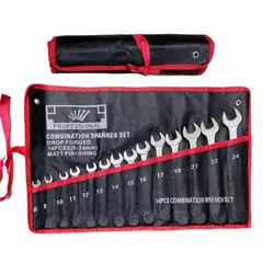 GENERICO - Juego Llave Combinada Punta Corona 14 Pcs