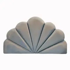 GENERICO - Respaldo Coral 1 Plaza Gris Perla Felpa Muebles Rimar