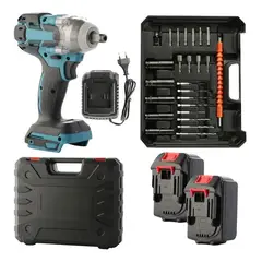 U BUY - Llave Impacto Inalambrico 2 Baterias Brocas Desatornillador