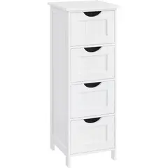 SPACEZAT - Mueble Organizador Blanco Multiuso 4 Cajones Salem