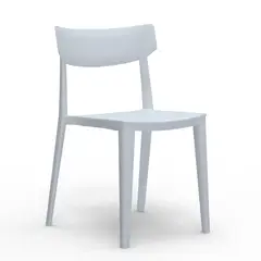 INDUMAC - Silla Monoblock Rio Gris Perla Perfecta para Terraza y Hogar