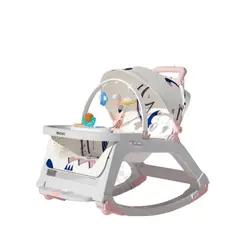 GOLDEN BABY'S - Silla de Comer Mecedora 5En1 Multifuncion Con Música Rosado