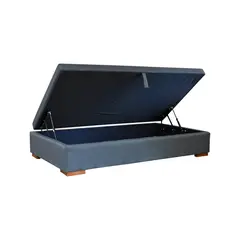 BLOCCARE - Base Cama Baul 1 Plaza Apertura Lateral largo 200 cm con patas 4.5 cm