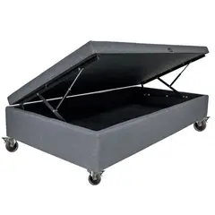 BLOCCARE - Base De Cama Baul 1 Plaza Largo 200 cm con rueda Pyton