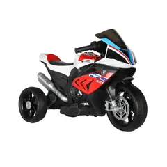 ABMTOYS - Moto a Batería 3 Ruedas 2 Motores Batería doble Roja