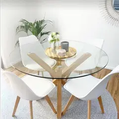 GENERICO - Comedor circular 100cm mas 4 sillas tulip