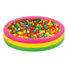 GENERICO - Piscina Redonda Acolchada Inflable Bebe 60cm + 50 Pelotas