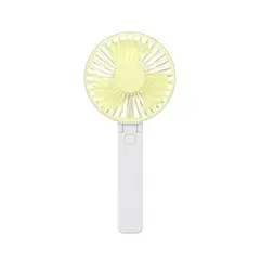 ATURE - Ventilador De Mano Escritorio Recargable Plegable Portátil Amarillo