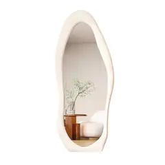 SANTU HOME & DECO - Espejo Decorativo Irregular con Borde Terciopelo