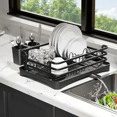 MP - Secador De Platos Platera Moderna De Aluminio Escurridor Inoxidable
