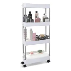 GENERICO - Estante Organizador Baño 4 Niveles Carrito Multifuncional