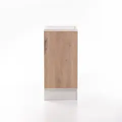 MOBELTEK - Base de Cocina de 1 Puerta 40 cm Blanca/Jerez Derecha