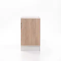 MOBELTEK - Base de Cocina de 1 Puerta 50 cm Blanca Jerez Derecho