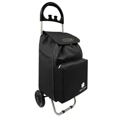 CARRY ALL - Carrito De Compras Plegable Glasgow 47 Litros Carro De Feria Negro