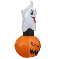 HALLOWEEN - FANTASMA CON CALABAZA INFABLE LED 15M