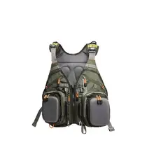 GENERICO - Chaleco De Caza O Pesca Con Mochila Y Salvavidas Verde