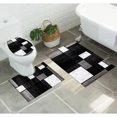 ANGELES DEL HOGAR - Set alfombras de Baño Con diseños 3 piezas