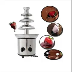 GENERICO - Cascada Fuente Chocolate Fondue4 Niveles Acero Inoxidable