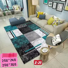 ANGELES DEL HOGAR - Alfombra 3D Antideslizante 200x300 cm Diseño Cuadros Calipso