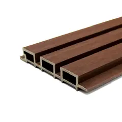 QRUBBER - Revestimiento Pared Wall Panel Tabla WPC Café oscuro