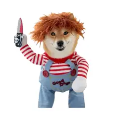 GENERICO - Disfraz Muñeco Terror Mascotas Perrosgatos Halloween XL