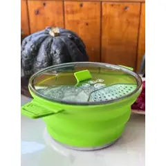 DOITE - Olla Plegable Silicona con Asas Green 2,5 LT