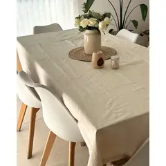 GENERICO - Mantel 230x145 Tusor 100% Algodon Crudo