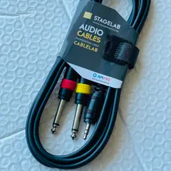 STAGELAB - Cable Audio Miniplug A 2 Plug Mono 2 Metros