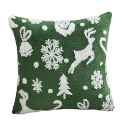 GENERICO - Pack 2 Funda Para Cojín Navidad 45x45 Navideño Verde