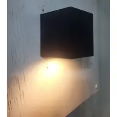 GENERICO - Aplique Pared Exterior Negro Metalico Soquete Gu10