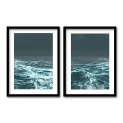 RETELA - Cuadro Duo MAR - Negro - 40x30 cm