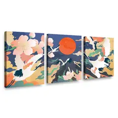 RETELA - Canvas trio Garzar - Multicolor - 70x50 cm