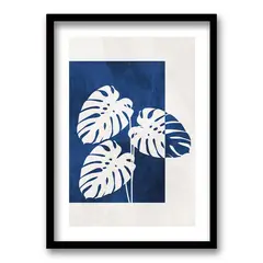 RETELA - Cuadro Monstera Azul - Negro