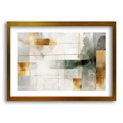 RETELA - Cuadro Arte Cubico - Dorado