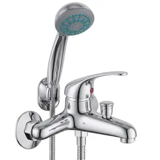 DICAS - Llave Monomando Tina Ducha Metalica Cromada Ferretools
