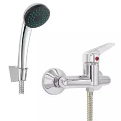 GENERICO - Llave Monomando Ducha Metalica Con Accesorios Yts