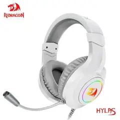 REDRAGON - Audífonos Gamer - Hylas H260 - RGB - 3.5 mm/USB 2.0 - White