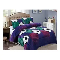 GENERICO - COBERTOR AZUL BALON 1.5 PLAZA PLUSH CON CHIPORRO TFI