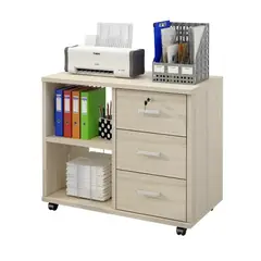 HOMER DESIGN - Mueble De Oficina Archivador Cajonera Gabinete Con Llave Con Rueda 60cm