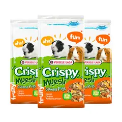 GENERICO - Pack X3 Alimento Versele Laga Crispy Muesli Cuy 400 gr
