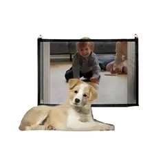 GENERICO - Pack X2 Puerta De Seguridad Plegable Magica Malla Mascotas