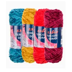 GENERICO - Lana Ovillo Tipo Terciopelo Dorado set 10 und