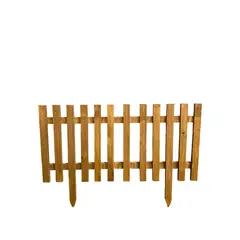 GENERICO - Cerco o reja para jardin en pino cepillado color roble 1 metro x 50cm